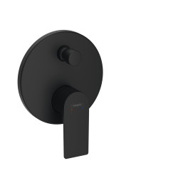Hansgrohe Rebris E Jednouchwytowa bateria wannowa zgodna z normą EN 1717, podtynkowa do iBox universal, Czarny Matowy