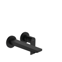 Hansgrohe Rebris E Jednouchwytowa bateria umywalkowa z wylewką 20 cm, ścienna, podtynkowa, Czarny Matowy
