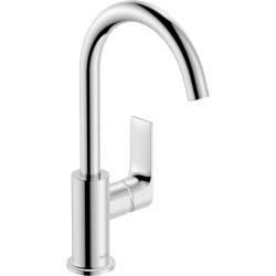 Hansgrohe Rebris E Jednouchwytowa bateria umywalkowa 210 z obrotową wylewką i kompletem odpływowym z cięgłem, Chrom