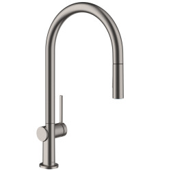 Hansgrohe Talis M54 Jednouchwytowa bateria kuchenna 210, wyciągana wylewka, 2jet, Czarny Chrom Szczotkowany