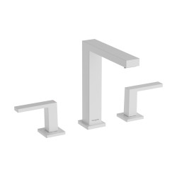 Hansgrohe Tecturis E 3-otworowa bateria umywalkowa 150 EcoSmart+ z kompletem odpływowym Push-Open, Biały Matowy