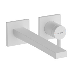 Hansgrohe Tecturis E Jednouchwytowa bateria umywalkowa EcoSmart+ z wylewką 22,5 cm, ścienna, podtynkowa, Biały Matowy