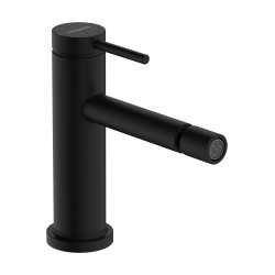 Hansgrohe Tecturis S Jednouchwytowa bateria bidetowa z kompletem odpływowym z cięgłem, Czarny Matowy