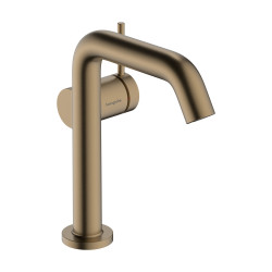 Hansgrohe Tecturis S Jednouchwytowa bateria umywalkowa 150 Fine CoolStart z kompletem odpływowym Push-Open, Brąz Szczotkowany