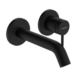 Hansgrohe Tecturis S Jednouchwytowa bateria umywalkowa EcoSmart+ z wylewką 16,5 cm, ścienna, podtynkowa, Czarny Matowy