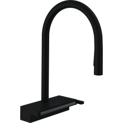 Hansgrohe Aquno Select M81 Jednouchwytowa bateria kuchenna 170, wyciągana wylewka, 3jet, sBox, Czarny Matowy