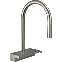 Hansgrohe Aquno Select M81 Jednouchwytowa bateria kuchenna 170, wyciągana wylewka, 3jet, Stal Szlachetna Finish