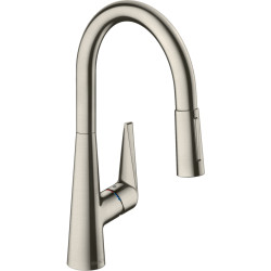 Hansgrohe Talis M51 Jednouchwytowa bateria kuchenna 200, wyciągana wylewka, 2jet, sBox, Stal Szlachetna Finish