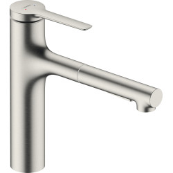 Hansgrohe Zesis M33 Jednouchwytowa bateria kuchenna 160, wyciągana wylewka, 2jet, sBox lite, Stal Szlachetna Finish