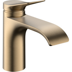 Hansgrohe Vivenis Jednouchwytowa bateria umywalkowa 80 CoolStart z kompletem odpływowym z cięgłem, Brąz Szczotkowany