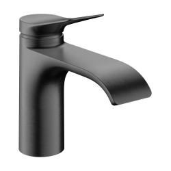 Hansgrohe Vivenis Jednouchwytowa bateria umywalkowa 80 CoolStart z kompletem odpływowym z cięgłem, Czarny Chrom Szczotkowany