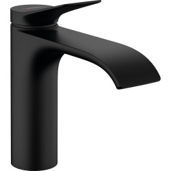 Hansgrohe Vivenis Jednouchwytowa bateria umywalkowa 110 z kompletem odpływowym z cięgłem, Czarny Matowy