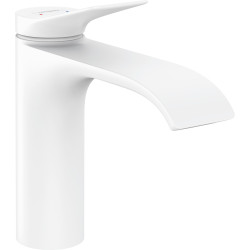 Hansgrohe Vivenis Jednouchwytowa bateria umywalkowa 110 z kompletem odpływowym z cięgłem, Biały Matowy