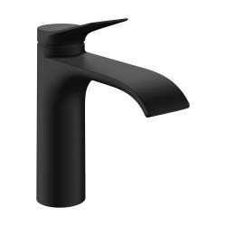Hansgrohe Vivenis Jednouchwytowa bateria umywalkowa 110 CoolStart z kompletem odpływowym z cięgłem, Czarny Matowy