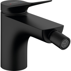 Hansgrohe Vivenis Jednouchwytowa bateria bidetowa z kompletem odpływowym z cięgłem, Czarny Matowy