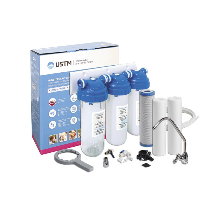 Zestaw podzlewozmywakowy trzystopniowy system filtracji Aqua FS3