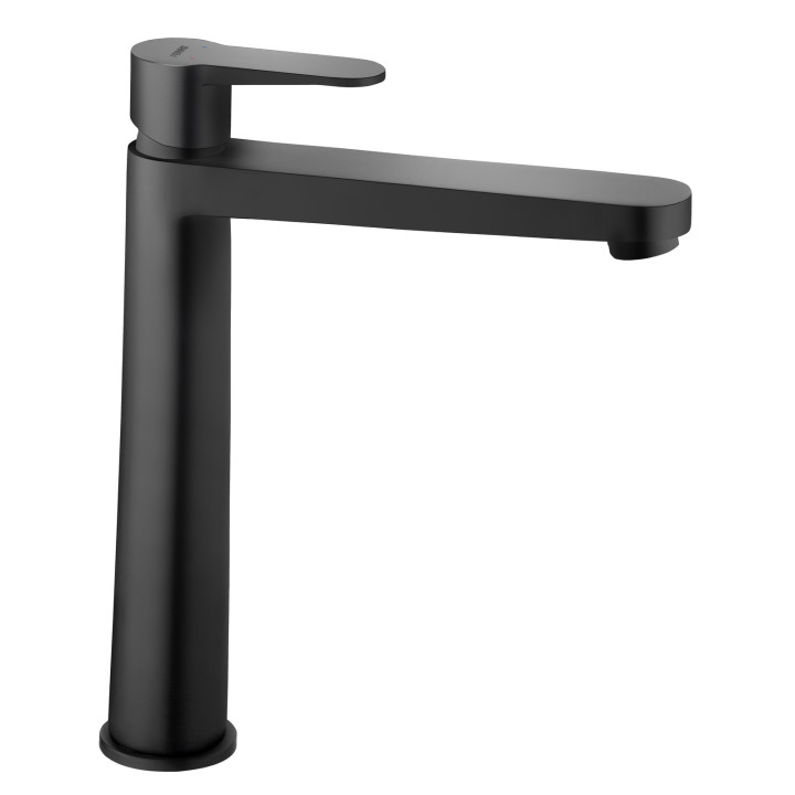 NOSTRIS bateria umywalkowa nablatowa, czarna – Ferro