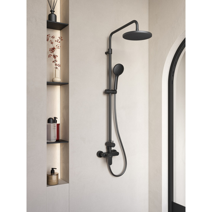 NOSTRIS deszczownica okrągła 230 mm, czarna – Ferro
