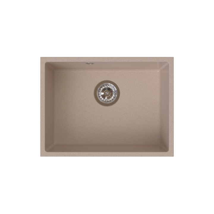 STAMPO zlewozmywak granitowy 1-kom podblatowy 40/54 cm, piaskowy