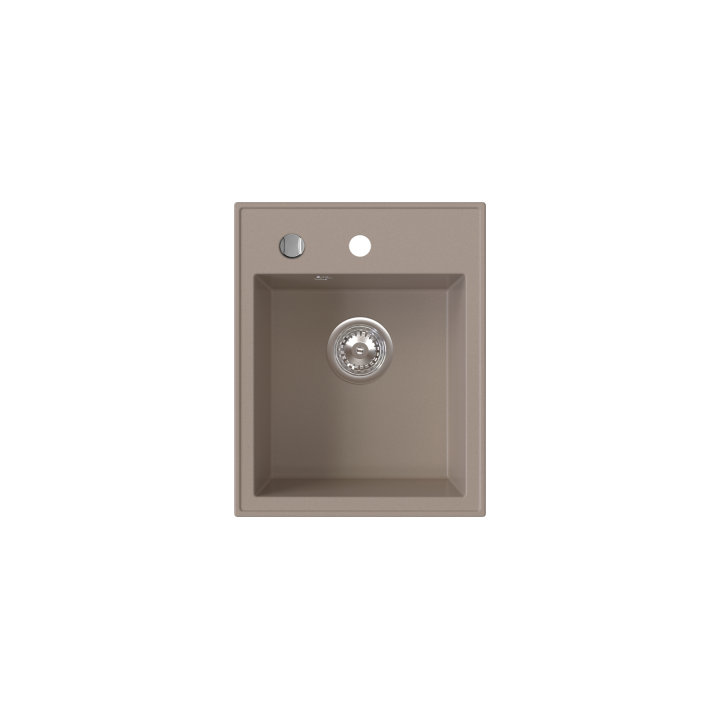 STAMPO zlewozmywak granitowy 1-kom. 50/40 cm, piaskowy – Ferro