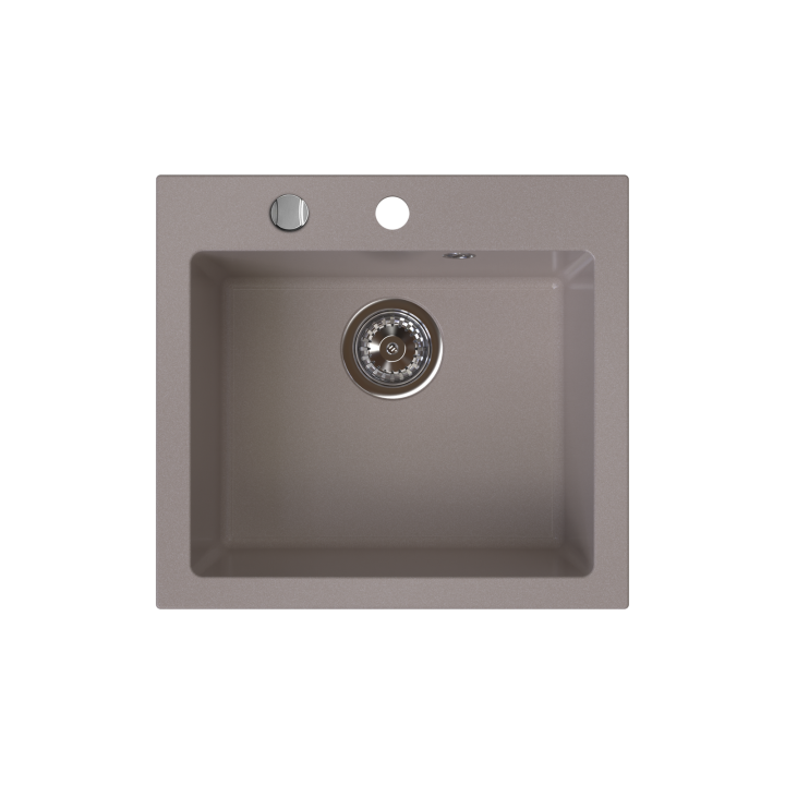 STAMPO zlewozmywak granitowy 1-kom. 45/49 cm, taupe – Ferro