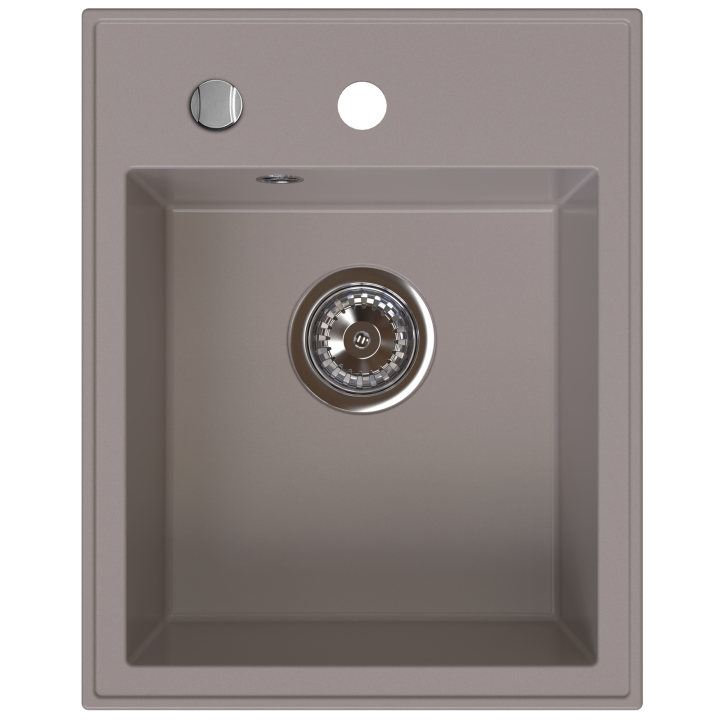 STAMPO zlewozmywak granitowy 1-kom. 50/40 cm, taupe – Ferro