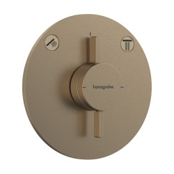 Hansgrohe DuoTurn S Bateria z mieszaczem do 2 odbiorników, podtynkowa, Brąz Szczotkowany