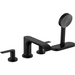 Hansgrohe Vivenis 4-otworowa bateria na brzeg wanny, sBox, Czarny