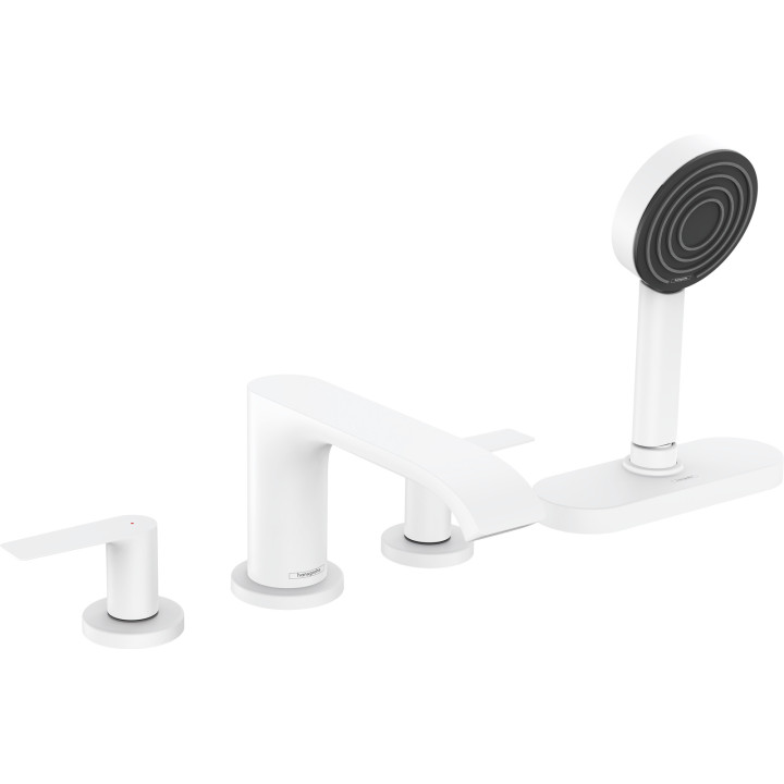 Hansgrohe Vivenis 4-otworowa bateria na brzeg wanny, sBox, Biały