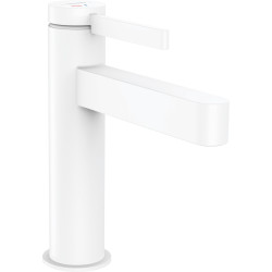 Hansgrohe Finoris Jednouchwytowa bateria umywalkowa 110 CoolStart z kompletem odpływowym z cięgłem, Biały Matowy