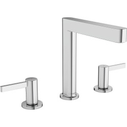 Hansgrohe Finoris 3-otworowa bateria umywalkowa 160 z kompletem odpływowym Push-Open, Chrom