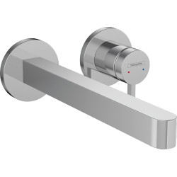 Hansgrohe Finoris Jednouchwytowa bateria umywalkowa z wylewką 22,8 cm, ścienna, podtynkowa, Chrom