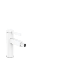 Hansgrohe Finoris Jednouchwytowa bateria bidetowa z kompletem odpływowym Push-Open, Biały Matowy