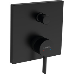 Hansgrohe Finoris Jednouchwytowa bateria wannowa, podtynkowa do iBox universal, Czarny Matowy