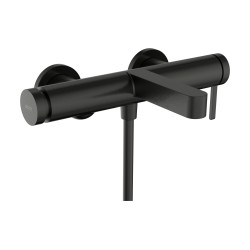 Hansgrohe Finoris Jednouchwytowa bateria wannowa, natynkowa, Czarny Chrom Szczotkowany