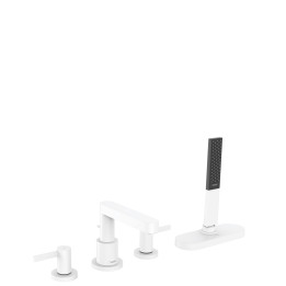 Hansgrohe Finoris 4-otworowa bateria na brzeg wanny, sBox, Biały