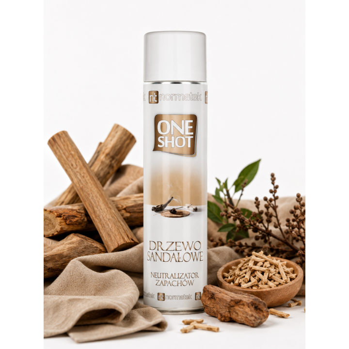 NORMATEK One Shot DRZEWO SANDAŁOWE neutralizator zapachów 600 ml