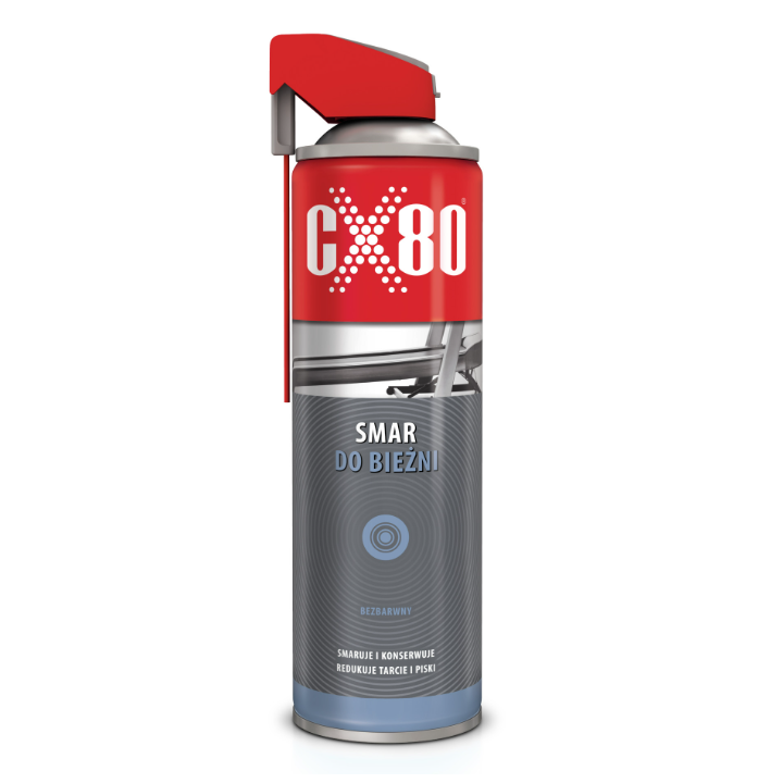SMAR DO BIEŻNI CX80 500ML DUO SPRAY Bezbarwny smar bieżni