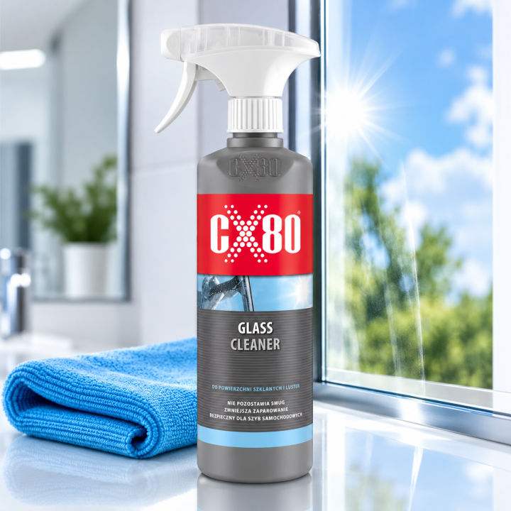 CX80 GLASS CLEANER 500 ML - PŁYN DO CZYSZCZENIA SZYB, LUSTER I POWIERZCHNI SZKLANYCH