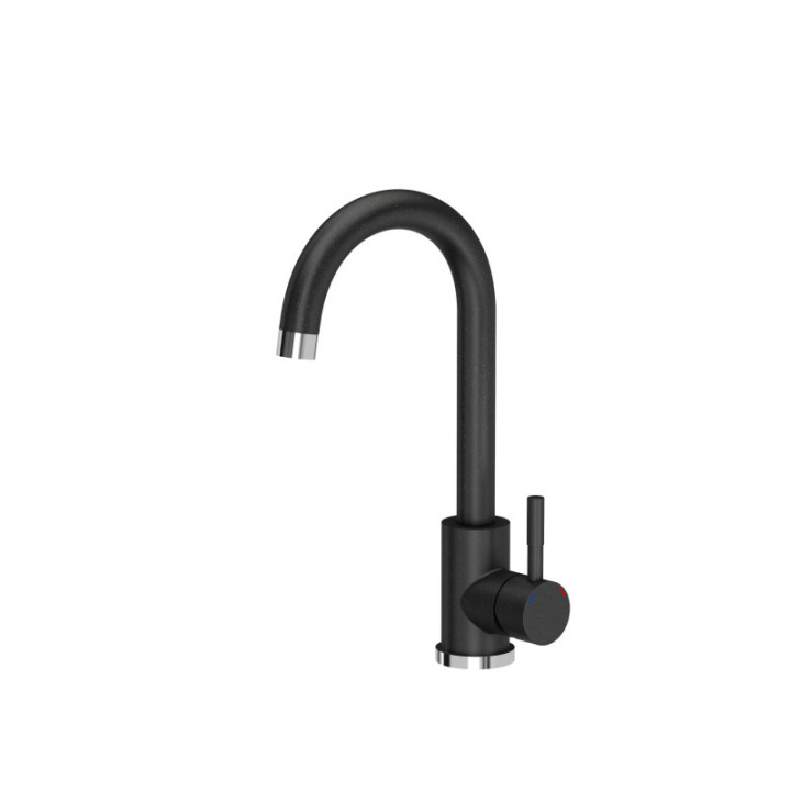 Bateria kuchenna KATE - stalowa, black dotted GraniteQ, obrotowa