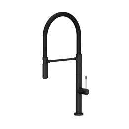 Bateria kuchenna MARGOT - stalowa, pure carbon/czarny wąż