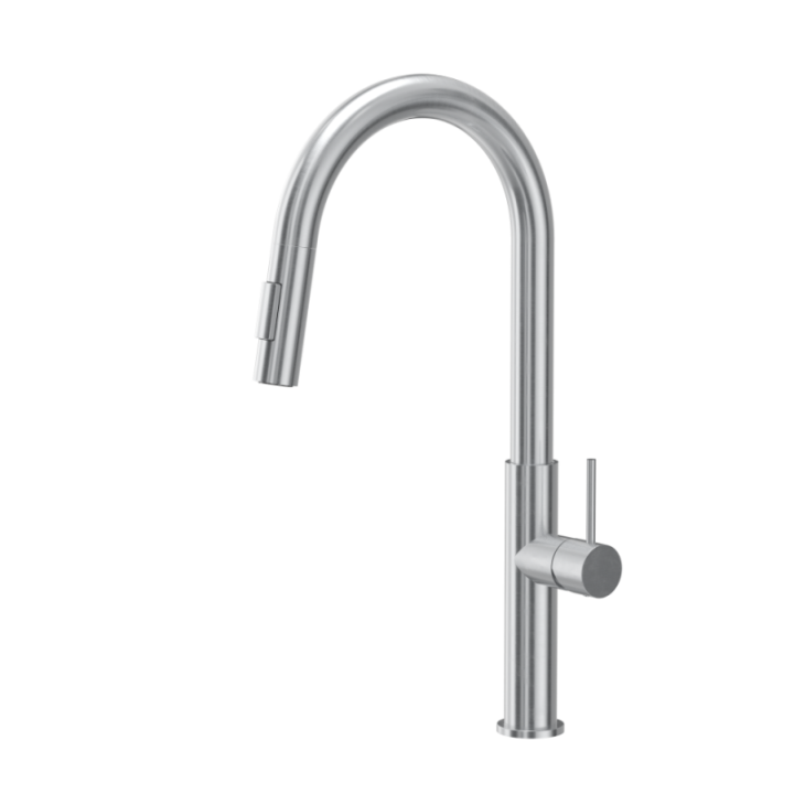 DARCY SteelQ bateria kuchenna z wyciagana wylewką stal – Quadron