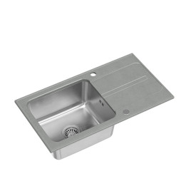 Zlewozmywak fusion RALPH 111 - jednokomorowy, wpuszczany, silver