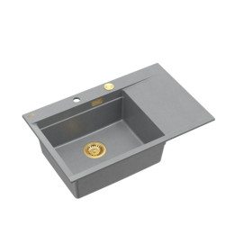 JOSH 111 GraniteQ zlewozmywak 1-komorowy z/o (780x500x215) silver