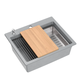 Zlewozmywak granitowy KURT 110 WORKSTATION - jednokomorowy