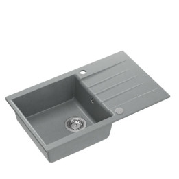 NICK 111 zlewozmywak granitowy szary (73x44x17,4) + syfon +