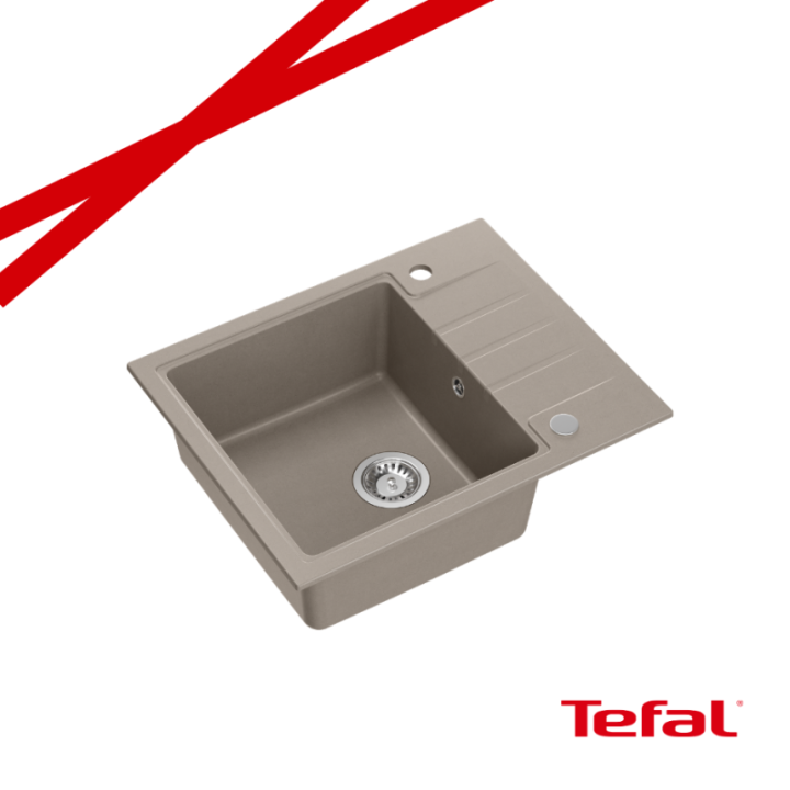 PETER 116 GraniteQ zlewozmywak granitowy soft taupe 1-komorowy