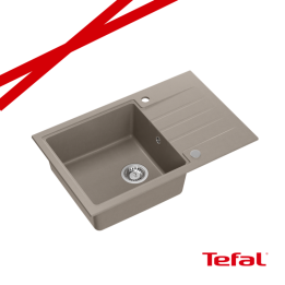 PETER 111 GraniteQ zlewozmywak granitowy soft taupe 1-komorowy