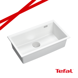 LOGAN 110 GraniteQ zlewozmywak snow white 76x45x23,5 cm