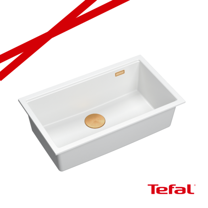LOGAN 110 GraniteQ zlewozmywak snow white 76x45x23,5 cm